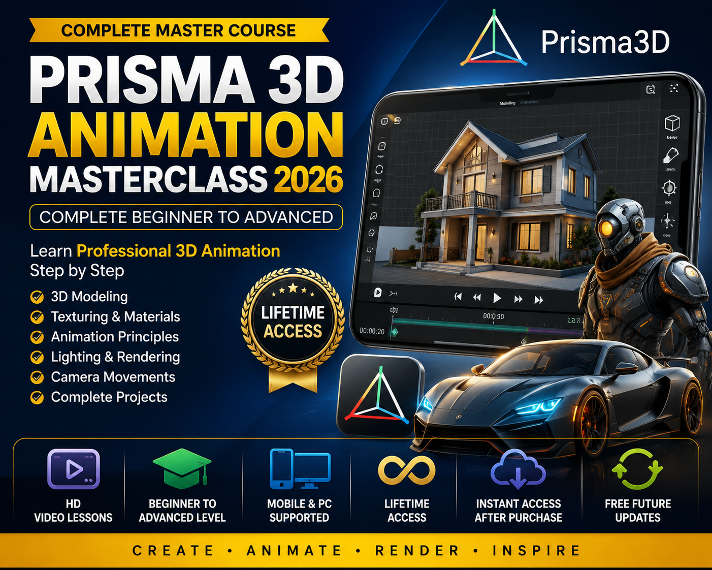 Prisma 3D Animation Masterclass 2026
